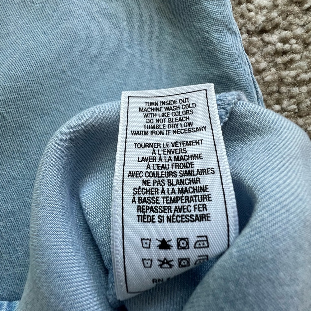 One-Shoulder Light Blue Ruffle Top - Picture 5 of 7